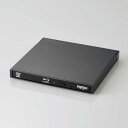 エレコム 外付け ブルーレイドライブ BD/DVD/CD USB 3.2 Gen1 ケーブル2本付(USB-C+USB-A) 書込み/再生/編集 バスパワー M-DISC/BDXL対応 超薄型 コンパクト ブラック