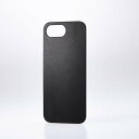 エレコム iPhone 16e バックパネル カメラ/背面保護 ソフトレザー 薄型 バックプレート ブラック