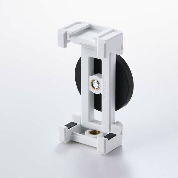 【即納】エレコム スマホスタンド マグネット ホルダー 壁 固定 強力磁石 360度回転 ( 自撮り / 動画撮影 ) 折り畳み式 薄型 1/4ネジ対応 【 4.6~6.9インチ iPhone 】 ホワイト