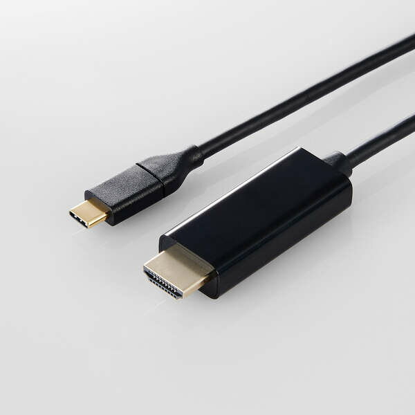 エレコム USB-C HDMI 変換ケーブル 1m 4K/60Hz対応 ( Windows MacBook Chromebook Android iPhone iPad ) ミラーリング 映像出力 ブラック