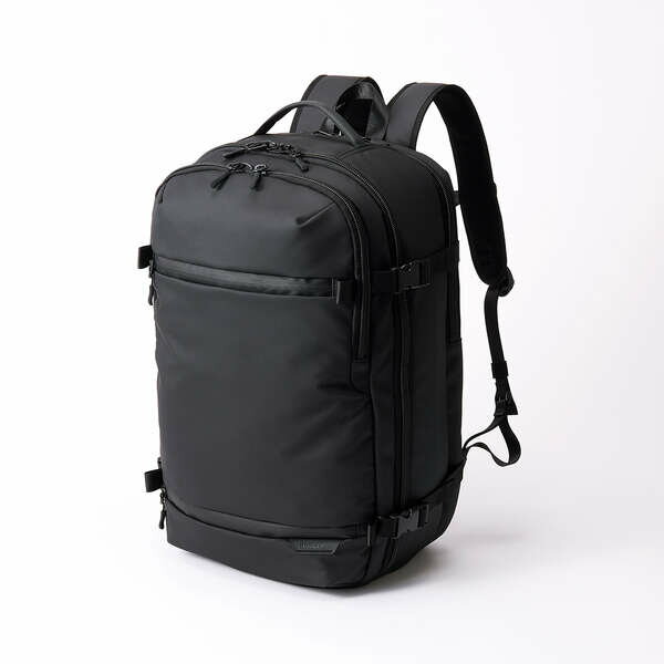 【即納】エレコム リュック 大容量 35L シューズ収納 16インチPC対応 出張 旅行 小物整理ポケット付 バックパック 180度オープン構造 ブラック