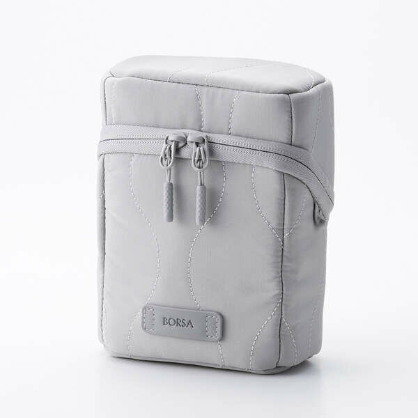 【即納】エレコム ガジェットポーチ 自立型 トラベルポーチ 撥水 キルティング デスクオーガナイザー 収納ケース 小物入れ グレー