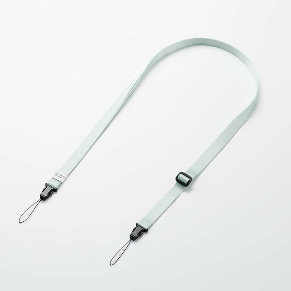 エレコム カメラストラップ 首掛け / 肩掛け / たすき掛け チェキ instax 写ルンです コンデジ対応 長さ調整可 グリーン