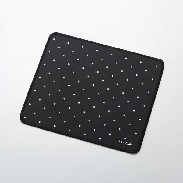 エレコム マウスパッド 布製 撥水 高耐久 ほつれにくい 滑り止め 抗菌 光学式/レーザー/BlueLED対応 クッション性 ブラック×ホワイト
