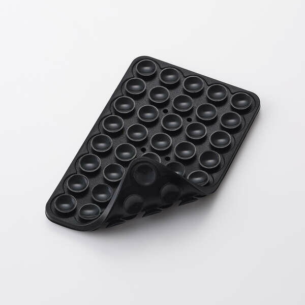 エレコム スマホホルダー 両面吸盤 全機種対応 強力固定 動画視聴 自撮り 壁鏡ガラス貼付 シリコン コンパクト TakoPita ブラック