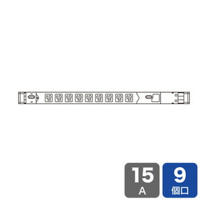 サンワサプライ 19インチサーバーラック用コンセント(15A) TAP-SVSL159