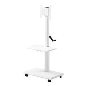 【即納】サンワサプライ 壁寄せ手動上下昇降液晶ディスプレイスタンド CR-LAST24