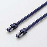 【即納】エレコム LANケーブル/CAT8/爪折れ防止/2m/ブルーメタリック [LD-OCTT/BM20]