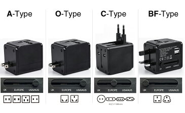 【あす楽】海外コンセント対応のマルチ変換プラグ、USB2ポート付き海外用コンセント変換アダプター、100〜240V変圧器不要 海外、コンセント、変換、海外、変換プラグ