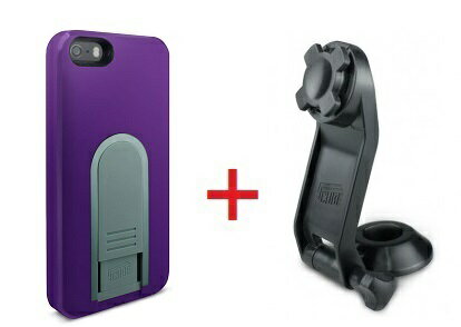 Intuitive Cube Japan X-Guard iPhone SE/5/5s用ケース（パープル） ステムホルダーセット LG-MA03-0238_LG-XC03-0188_SET ハードケース カバー iPhone5 iPhone5s バイク 自転車 紫 アイフォン5 おしゃれ 海外ブランド おもしろ 【newyear_d19】