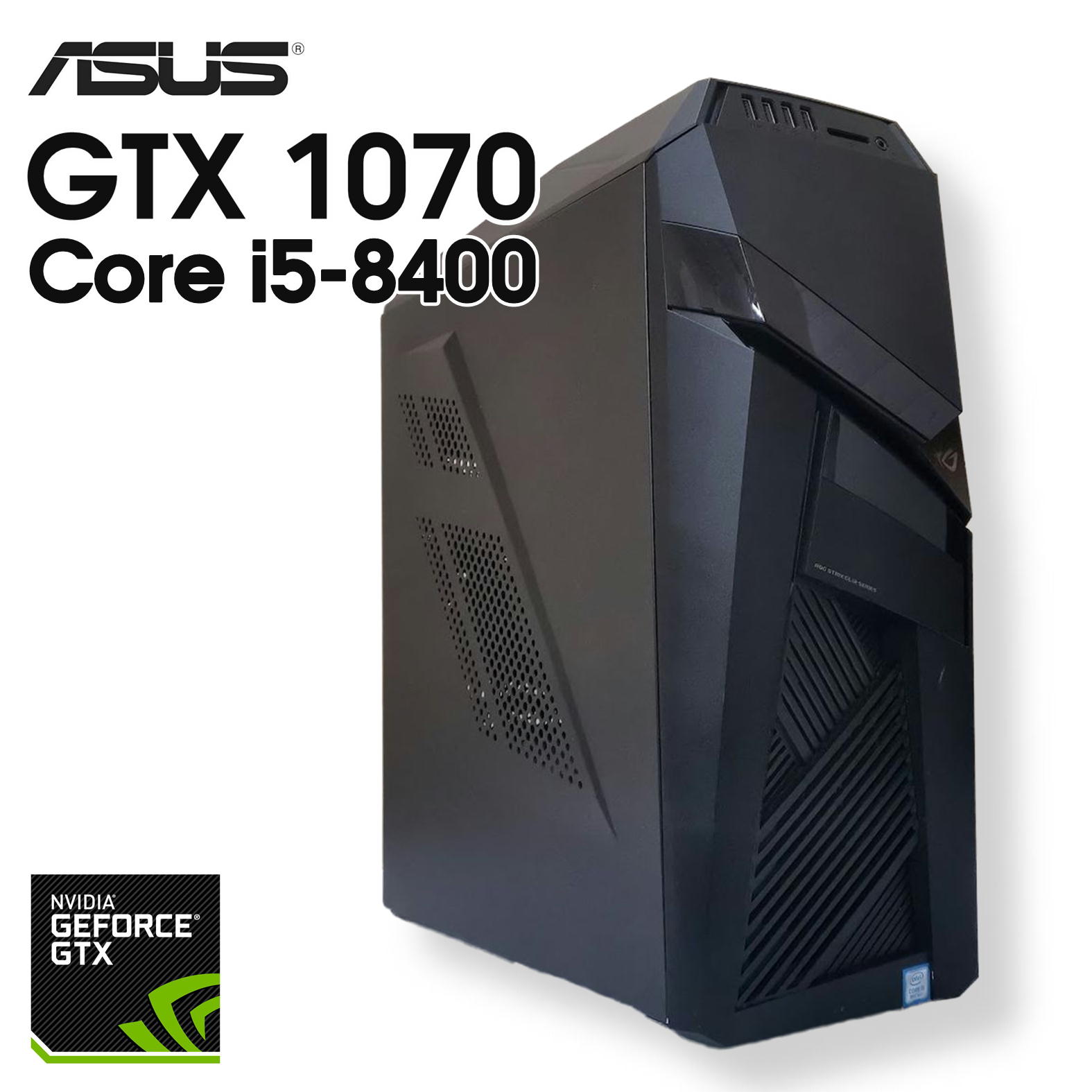 【中古ゲーミングPC】ASUS ROG / GeForce GTX 1070 / Core i5-8400 / 16GB / SSD 500GB + HDD 1TB / Windows11