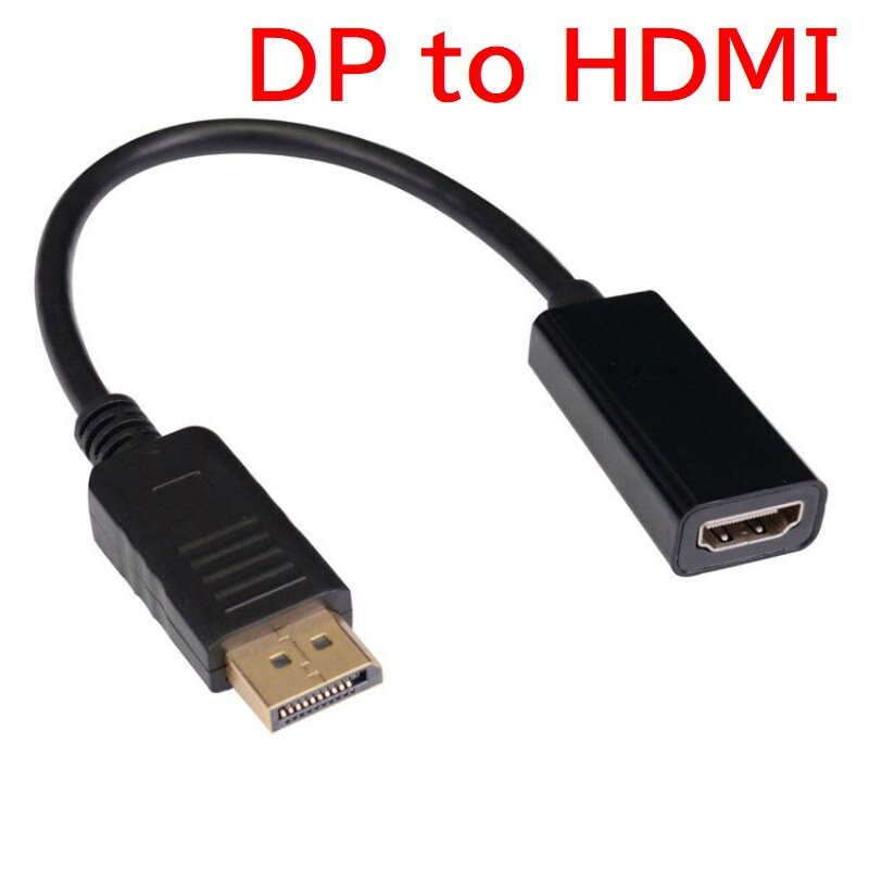 DisplayPort to HDMI 変換アダプタ 接続しやすい短ケーブル付き DPからHDMIに 1080p/60Hz対応 DP v1.1/HDMI v1.4
