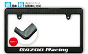 太縁サイズ カーボン調 ナンバーフレーム GAZOO RACING (ガズーレーシング) TOYOTA トヨタ ライセンスフレーム USDM 日本サイズ JPNサイズ 汎用ナンバーフレーム 1枚