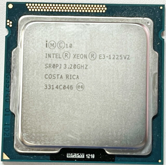 中古 PCパーツ ■ CPU ■ Intel XEON E3-1225 v2 ■ 第3世代(Ivy Bridge) ■ 3.2GHz (8MB/ 5 GT/s/ FCLGA1155) ■デスクトップ ワークステーション サーバー用