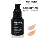 ITEM SPEC メーカー・ブランド WAR PAINT. FOR MEN 商品名 ウォーペイント　メンズ　ファンデーション　WAR　PAINT．　30ml　全2色 ジャンル メイクアップ・ファンデーション カラー・デザイン 01フェア（明るい肌色）（PAPP-50008）02ライト（自然な肌色）（PAPP-50077） サイズ 約W32×D32×H89mm 素材 水、シクロペンタシロキサン、PG、ラウリルPEG-9ポリジメチルシロキシエチルジメチコン、（セテアリルジメチコン/ビニルジメチコン）クロスポリマー、セチルPEG/PPG-10/1ジメチコン、シリカ、フェノキシエタノール、パルミチン酸エチルへキシル、塩化Na、香料、酢酸トコフェロール、エチルへキシルグリセリン、水添ヒマシ油、オゾケライト、トリヒドロキシステアリン「+/-:酸化チタン、酸化鉄」 容量 30ml 生産国 イギリス 備考 ＜使用上の注意＞※お肌に異常が生じていないかよく注意して使用してください。※赤み、はれ、かゆみ、刺激、色抜け（白斑等）や黒ずみ等の異常があらわれた場合は使用を中止し、皮膚科専門医にご相談されることをおすすめします。※そのまま使用を続けますと症状を悪化させることがあります。※目に入った場合は水で充分洗い流し、刺激が残る場合は医師に相談してください。＜保管及び取り扱い上の注意＞※使用後は必ずしっかりフタを閉めてください。※乳幼児の手の届く所には保管しないでください。※極端に高温または低温の場所、直射日光の当たる場所には保管しないでください。 注意事項 ※複数店舗を運営しておりますため、ご注文の入れ違い等で欠品などになってしまう場合がございます。万が一、発送が遅れる場合は、ご注文受付当日中にご案内差し上げます。誠に恐れ入りますがご了承くださいますよう、お願い申し上げます。※ご予約・お取り寄せ商品は、ご注文受付後にお客様ご注文分としてメーカーへ発注を致します為、基本的にキャンセルやご返品はお受けできません。※実際の商品の色になるべく近いかたちで掲載しておりますが、モニターの違いなどで実際の商品と色味が異なる場合がございます。予めご了承ください。※全面に柄がプリント、刺繍、織り等で施されている商品は、生地をランダムに裁断するため、柄の出方に個体差が生じます。出来上がりはひとつひとつ異なりますので、予めご了承ください。※商品に印字されているロゴおよび内側の布の色など、製品の仕様が予告なく変更になる場合がございます。あらかじめご了承ください。ウォーペイント　メンズ　ファンデーション　WAR　PAINT．　30ml　全2色 これ一本で、男の肌悩みカバー くすみや赤みなどの肌全体の色ムラをしっかりカバー。素肌になじむ自然な仕上がりと、付けていることを忘れるほどの、軽いつけ心地が特長です。 伸びが良く、少量で肌全体を整えます。ほのかに香るエレガントな香り付き。 高いカバー力を求める方には、こちらをおすすめします。 ●肌全体の色ムラをしっかりカバー ●素肌になじむ、自然な仕上がり ●軽い付け心地 ●伸びがよく、少量で肌全体をカバー ●エレガントな香り（微香性） 使い方は簡単 化粧水やプライマーなどで、肌を整えた後に使用します。 適量を指や手の甲に少量とり、顔全体に点を置くようにのせます。 指やスポンジ、フェイスフィットブラシなどで、顔全体に馴染ませます。 ウォーペイントのファンデーションは、明るい肌色の【01.フェア】と自然な肌色の【02.ライト】からお選びいただけます。 明るく肌を仕上げたい方や、明るめな肌の方はフェア、自然な肌色に仕上げたい方や、自然な肌色の方はライトがおすすめです。 ご自身の肌に近いお色を選んでいただくことで、より自然な仕上がりを手に入れることができます。 色味を選ぶ際の参考にして下さい。 今や、男性もスキンケアを当たり前にする時代。乾燥、ベタつき、テカリ、ニキビ跡、毛穴の黒ずみ、クマ、シワ、たるみなど、男性の肌悩みは多岐にわたります。 「自分の見た目に自信が持てない」「若々しくありたい」「良い印象に見られたい」そんな想いをバックアップするために。男性の整え肌をサポートする、男性に寄り添ったメイクアップブランド『WAR PAINT.（ウォーペイント）』が誕生しました。 メイクは女性がするものという概念に囚われず、男性が自由に、大胆に自己表現をするための、新たな選択肢として、「自信を与える、男のためのメイク」をお手伝いをします。 くすみや赤みなどの肌全体の色ムラをしっかりカバー。 ■KEY WORD：WAR/PAINT./WAR/PAINT/FOR/MEN/ウォーペイント/フォーメン/男性/men's/メイク/スキンケア/メンズコスメ/メンズメイク/ファンデ/カバー力/メンズスキンケア/ナチュラルメイク/ジェンダーレス/韓国風メイク/韓国メイク/美肌/ベースメイク/メイクアップ/至近距離/血色/肌見え/自然な仕上がり/くすみ/肌むら/赤み/青ひげ/乾燥/化粧崩れ/崩れない/毛穴補正/ニキビ跡/男性用化粧品/保湿/紳士/男の子/男子/リモートワーク/web会議/リモート会議/5060579750008/5060579750077/