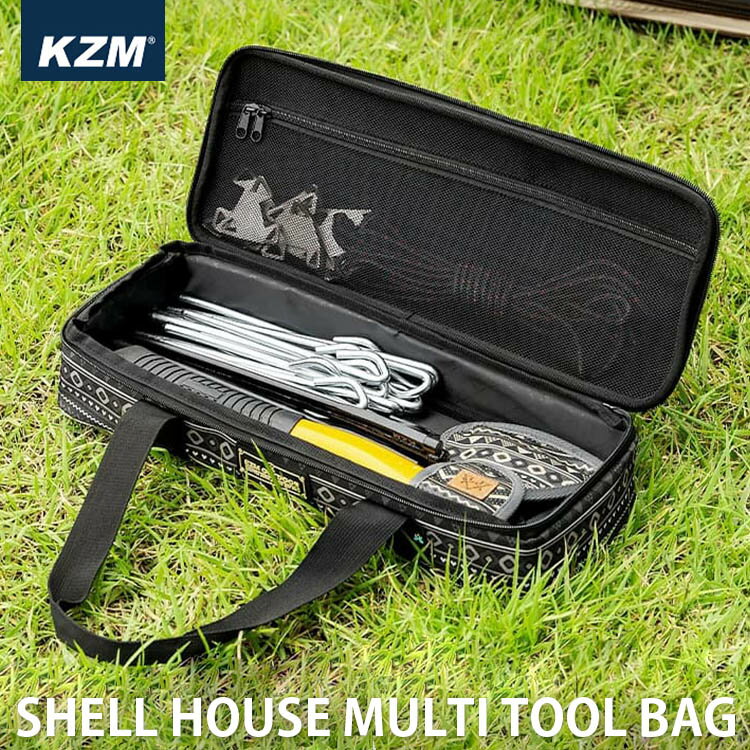 KZM　シェルハウス　マルチ　ツール　バッグ（カズミ　萬祥　SHELL　HOUSE　MULTI　TOOL　BAG　K21T3B01　工具　装備　キャンプ　アウトドア　ハンマー　ペグ　ストリング　滑り止め付き）【送料無料　ポイント5倍　お取寄せ】【8月25迄】