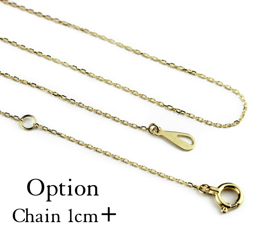 K18 YG オプション チェーンの長さ 追加 1cm または 1cm以上 レデッサンドゥデュー Necklace chain + 1cm les desseins de DIEU 華奢 ネックレス スキンジュエリー チェーンのみ Option