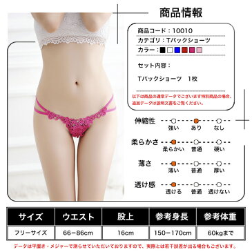 ≪ メール便送料無料 ≫ セクシーランジェリー セクシーショーツ セクシー ショーツ Tバック シースルー下着 刺繍レース 花柄レース 6色 ポイント消化 プレゼント