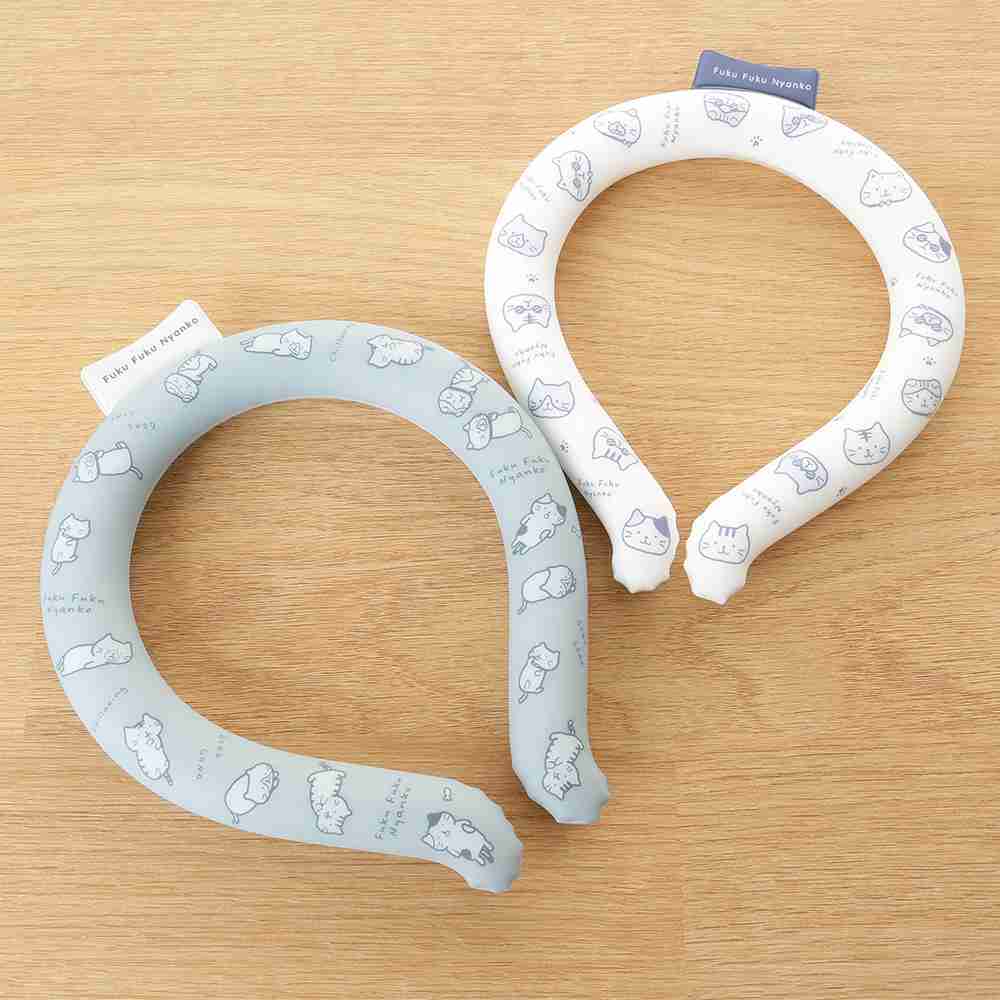 ふくふくにゃんこ コールドループ ひんやり 冷感 クール 首 リング かわいい