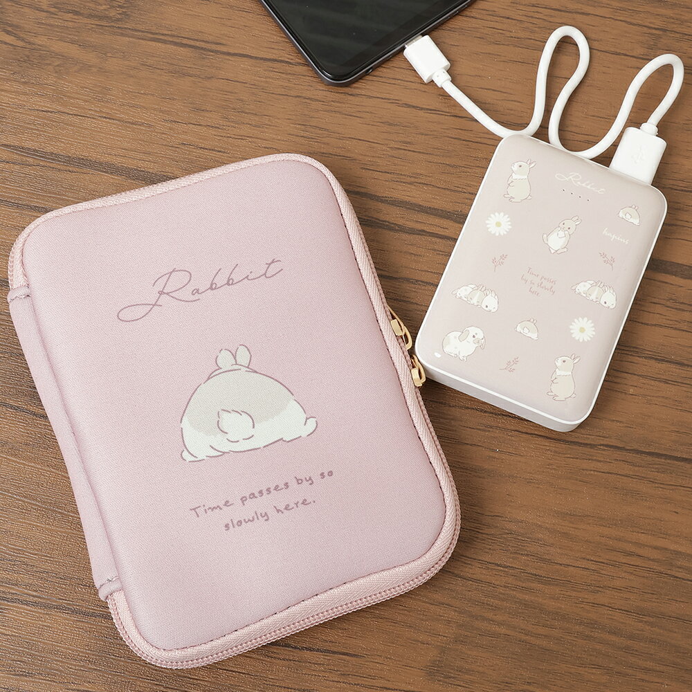 アニマルミニモバイルバッテリー軽量 小型 残量表示 10000mAh 大容量 500回使用 二台同時充電 タイプC USB-A 充電器 アニマル ウサギ シマエ...