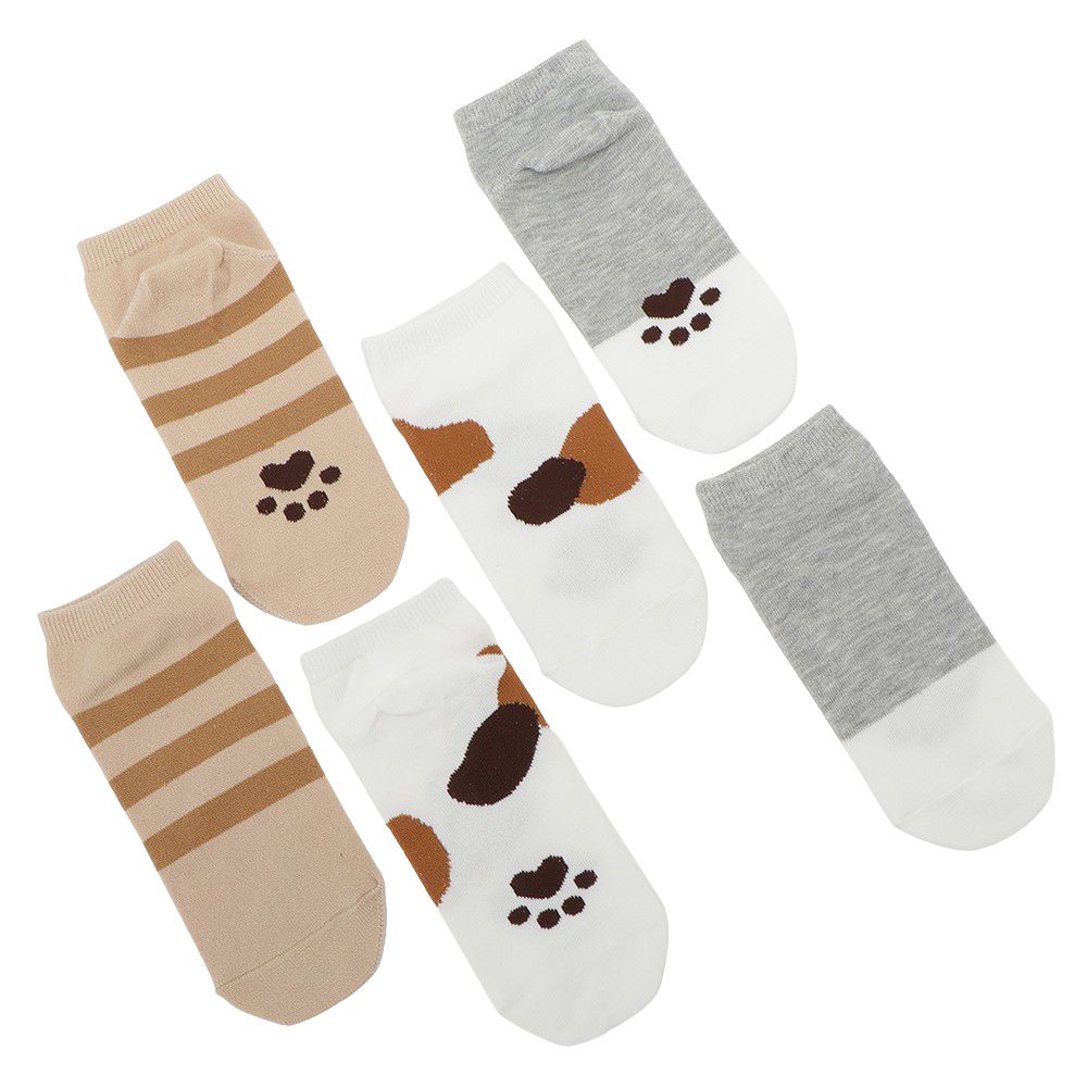 Rakuten - ソックス　靴下 レディース 春夏 ショート丈 くるぶし なりきり 可愛い 猫 ねこ ギフト プレゼント 23～25cm キャラクター ふくふくにゃんこ ハピンズ
