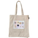トートバッグ 猫 可愛い ギフト 猫好きプレゼント ふくふくにゃんこ キャラクター 猫の日 エコバッグ 薄型 軽量 サブバッグ 40×36×12cm ハピンズ