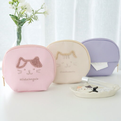 ふくふくにゃんこ ティッシュポーチ 猫 大人可愛い 13×11cm マチ付き 合皮 サガラ刺繡 ふわふわ サニタリーポーチ ラウンドポーチ コスメポーチ 持ち運びに便利 ふくふくにゃんこ ティッシュポーチ 猫 大人可愛い 13×11cm マチ付き 合皮 サガラ刺繡 ふわふわ サニタリーポーチ ラウンドポーチ コスメポーチ 持ち運びに便利