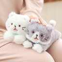 ごろにゃんぬいぐるみ ふくふくにゃんこ ハチワレ猫のハッチ 白猫のしろたまちゃん かわいい マスコット