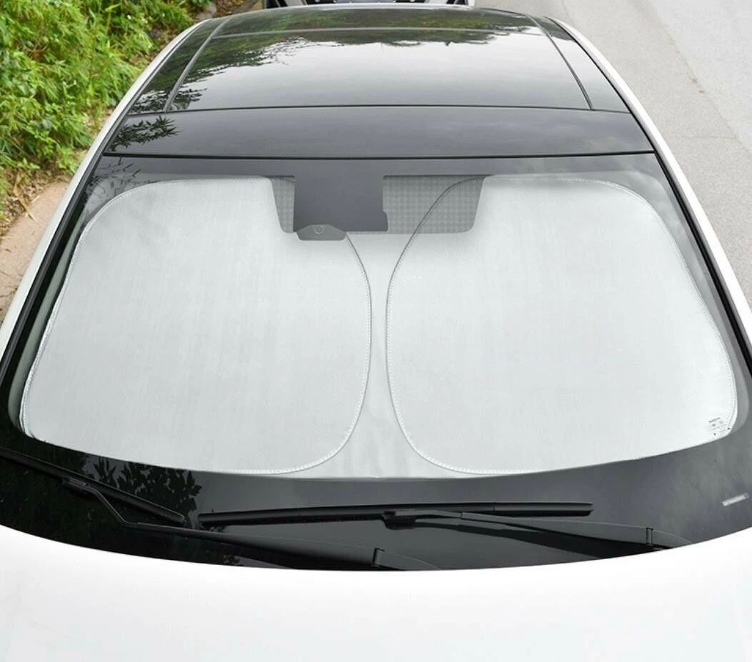 Rakuten - 汎用 サンシェード 車 フロント ガラス 折り畳み UVカット 遮光 断熱 日よけ 車中泊 紫外線対策 コンパクト 収納袋付き 内装 カスタム アクセサリー