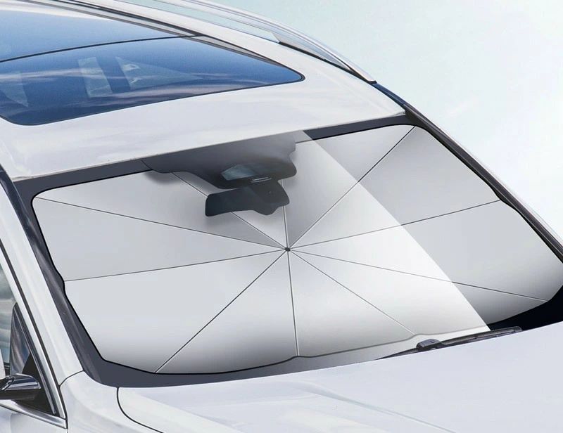 フェラーリ 360 458 488 612 812 F12 F355 F430 F8 GTC4 SF90 車用 サンシェード 傘型 フロントガラス パらソル 10本骨 折りたたみ式 遮光 断熱 UVカット 99%以上 紫外線対策 取付簡単 収納袋付き 車中泊 日よけ