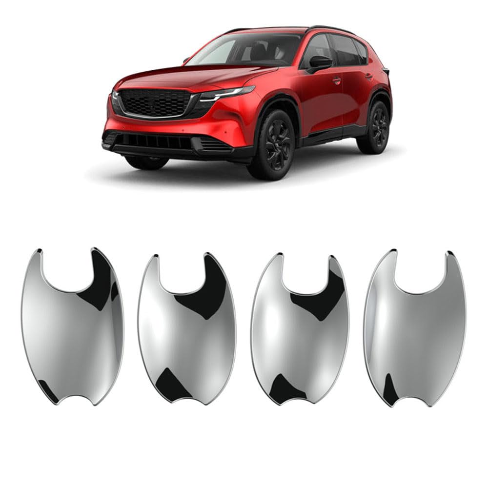 [ドアハンドル傷防止保護]FOR 新型 マツダ CX-5 CX5 3代目 KM系（2026年5月〜現行）車のドアノブ内側のボウル部分に取り付ける保護パーツです。爪や鍵による小傷や擦れを防ぎ、塗装面を守ります。 [3 種類のカラーバリエーション]光沢ブラック、カーボン調、シルバーメッキの 3 色から選べます。愛車の外観に合わせて、スタイリッシュなドレスアップが可能です。 [車種別専用設計でフィット感良好]対応車種のドアボウル形状に合わせて設計されています。取り付け後の浮きや隙間が少なく、自然な仕上がりになります。 [強力両面テープで簡単取付]付属の両面テープで貼り付けるだけの簡単施工です。工具不要で、初心者でも手軽に取り付けられます。 [耐久性に優れた素材を採用]耐候性に優れた素材を使用しています。雨や日光による劣化を抑え、長期間美しい状態を保てます。