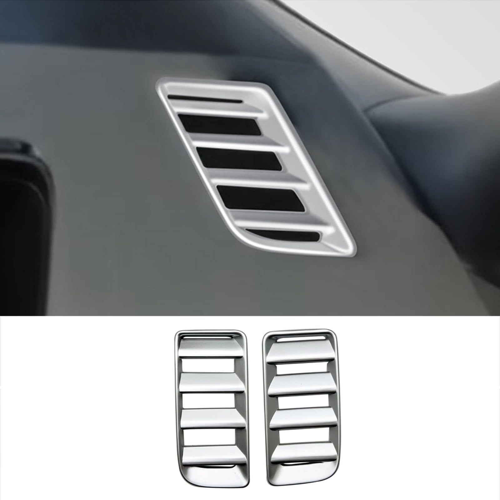 対応車種：日産 新型 セレナ C28系（令和4年12月〜）。購入前にモデルと外観を確認してください）素材：ABS 樹脂製；コンディション：新品;カラー:【サテンシルバー】→取付は商品に貼付け済みの両面テープにて行います。※貼付け前の仮合わせ時に、ぐらつきや隙間がある場合は、強力な粘着テープで補強してください;352セット内容：2枚;