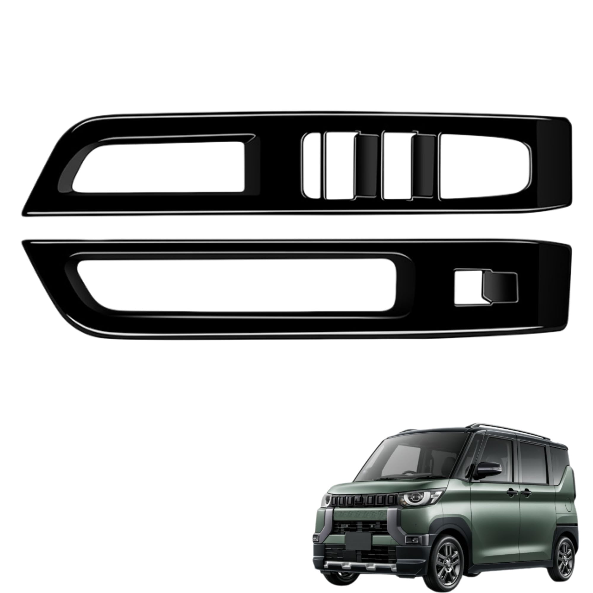 【対応車種】新型 デリカミニ 後期型 BA1A BA2A BA5A BA6Aに対応。 2025年10月〜【高品質な素材】 環境に優しいABS素材を使用しており、安全で無毒、耐熱・耐寒性に優れ、防水性・絶縁性も備えており、長寿命で安心して使用できます。【車種専用設計】新型 デリカミニ 後期型 専用に設計され、実際の車両寸法に基づいて完璧にフィットします。独自のデザインは、車内のインテリアを引き立て、元の機能を妨げることなく完璧に適応します。【簡単な取り付け】 複雑な工具は不要で、取り付け面を清掃し、背面の両面テープを剥がして簡単にしっかりと取り付け可能、時間と労力を節約できます。【洗練されたデザイン】 車内の美観を高めるためにデザインされ、高品質な仕上げで贅沢感を演出。車内のインテリアスタイルと調和し、品位を引き立てます。