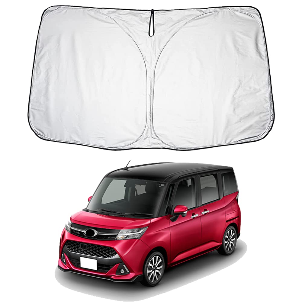 商品詳細と製品仕様 - COLLECTION SPEC - 【商品概要】トヨタ タンク/ルーミー(センサーなし) TANK/ROOMY M900A/M910A型(SENSOR無し) (2016年〜現行)専用 車種専用設計の遮光フロントサンシェードです。車種専用設計などの機能で、対象箇所を汚れやキズなどから守り、日常のお手入れとドレスアップをサポートします。【注目ポイント】車種専用設計など、商品ごとの仕様に合わせた実用性を備えています。ご購入前に適合車種・取付位置・商品の形状をご確認ください。【素材・耐久性】1層目：高密度反射層、2層目：等温吸熱層、3層目：シームレス遷移層、4層目：急速冷却層、5層目：ナノ断熱層。高い断熱効果がある素材によって、夏の日で強い日差しを遮断し、車内の温度の上昇を抑えます。また、紫外線カット率99％以上で、冬は窓からの冷気の浸入を防ぎ、車内温度をキープして車中泊も快適です。【適合車種・対応情報】トヨタ タンク/ルーミー(センサーなし) TANK/ROOMY M900A/M910A型(SENSOR無し) (2016年〜現行)車種専用設計。【取付方法】このフロントサンシェードは操作簡単で、初心者でも手軽にカスタムできます。取り付け方法1：車のサンバイザーで挟むことができます。まず、サンシェードをフロントガラスに密着させてサンバイザーを下に回転してサンバイザーで挟んで固定します。取り付け方法2：車用サンシェードの靭性を利用してガラスに直接装着できる。収納可能：サンシェードを半分に折ります、両手を反対方向に回してから、それらを組み合わせて収納袋に詰めます。ドアポケットなどにも置けます。【製品の特徴】遮光率99.99％以上ですので、紫外線防止・室内劣化・暑さ対策。反射が少ない為、アルミ遮熱シートの眩しい光線を抑えることができます。日よけだけでなく、車中泊の日よけにも使えます。車中泊や仮眠時の目隠しとしても最適で、プライバシーも保護できます！ 安心のサービス保証 - SERVICE GUARANTEE - ■【商品・適合について】当店では、ドレスアップパーツやカーアクセサリーを多数取り揃えております。ぜひご覧ください。適合がご不明な場合や、お探しの商品が見つからない場合は、お気軽にお問い合わせください。 ■【商品到着後の確認について】商品到着後は、取り付け前に商品の形状・取付位置をご確認ください。初期不良や気になる点がございましたら、レビュー前に当店までご連絡ください。迅速に対応いたします。 ■【お問い合わせ方法】購入前：「ショップへ相談」から購入後：「購入履歴」→「ショップへ問い合わせる」からご不明な点はお気軽にお問い合わせください。 注目検索キーワード - SEARCH KEYWORDS - トヨタ、タンク/ルーミー(センサーなし)、TANK/ROOMY、M900A/M910A型(SENSOR無し)、(2016年〜現行)専用、車種専用設計、遮光フロントサンシェード、車用サンシェード、フロントガラス用、収納サンシェード、シェードカーテン、マルチサンシェード、日よけ、折り畳み式、簡単着脱、暑さ対策車