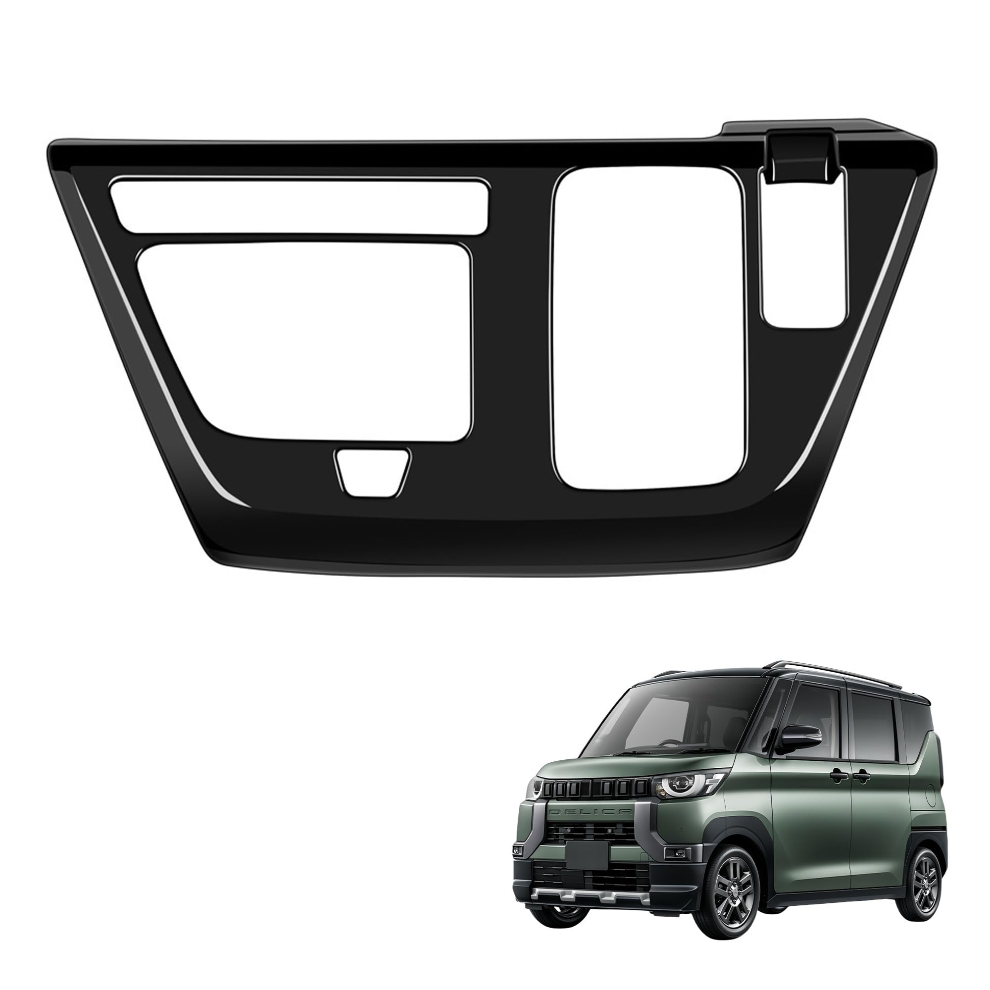【適合車種】：For 新型デリカミニ Delica Mini B34A B35A B37A B38A B3系(2023年5月〜)，車種と形状を確認してから購入してください。【清潔とスタイル】：車内を整理しやすくなります。のを防ぎ、キズ、汚れ、水濡れを効果的に防止し、快適な車内環境を保つことができます。同時に、スタイリッシュなデザインで車内の内装を引き立て、高級感を演出します。【高品質ABS素材】：高品質のABS素材を採用しており、耐久性に優れています。色あせや変形がしにくく、長期間美しい状態を保つことができます。また、取り付け部位と密着する、ガタツキが生じません。無臭なので、快適なドライブをお楽しみいただけます。【簡単取付】：取り付け方法は簡単で、誰でも容易に操作できます。特別な工具は必要なく、製品を取り付け部位に接続するだけで設置が完了します。【品質保証】当社では出荷前に厳格な検査を行っておりますので、ご安心してご購入いただけます。もし何かご質問やご不明点がございましたら、直ちに対応いたします。