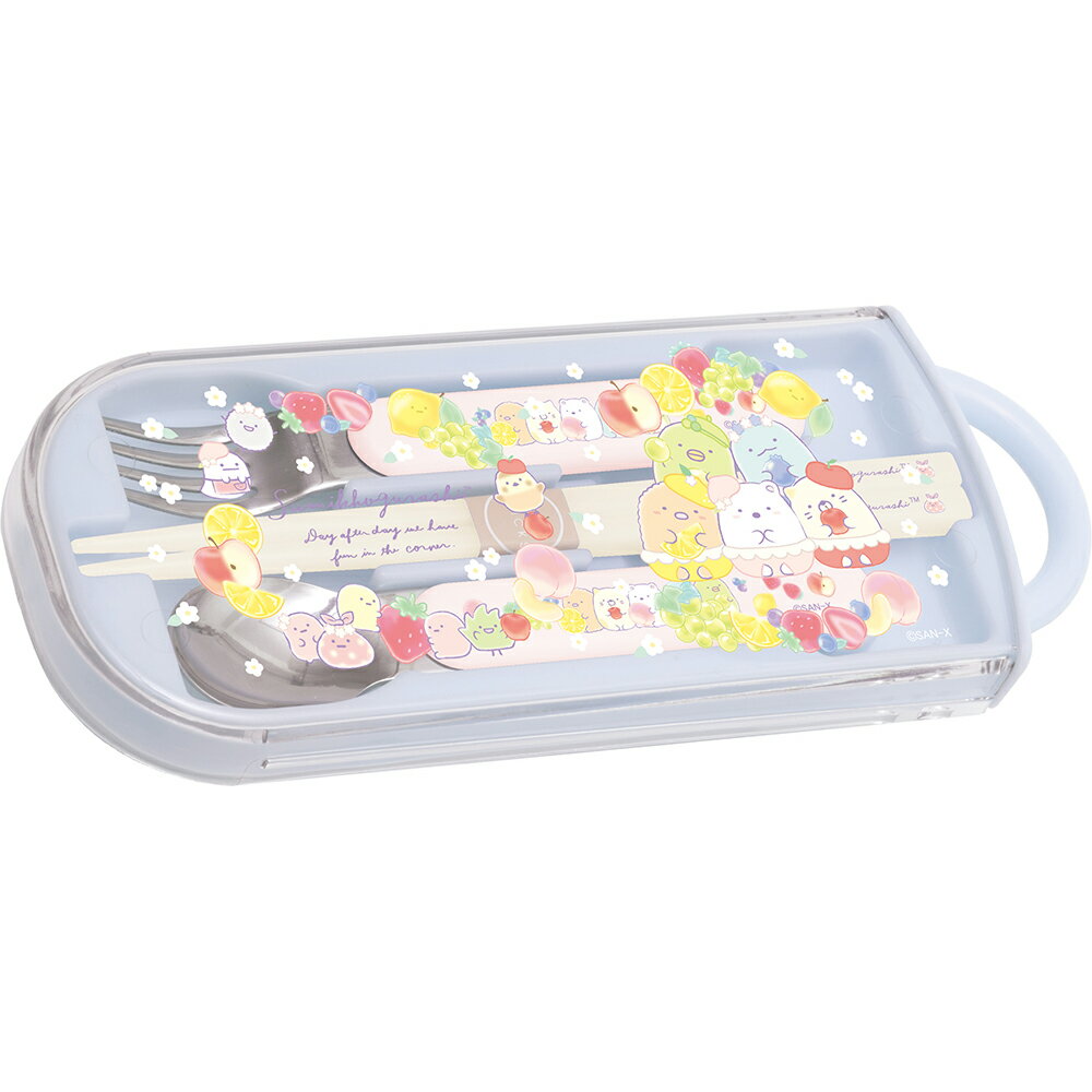 ●商品スペック82×206×17mmキッチン用品 ランチグッズ お弁当 すみっコぐらし しろくま ぺんぎん とんかつ ねこ とかげ えびふらいのしっぽ 箸 スプーン フォーク カラトリー トリオセット トリオ とりおせっと とりお サンエックス