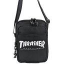 THRASHER フレッシュロゴ縦ショルダーバッグ 多機能 斜めがけ 小型 ミニ 小物入れ イヤホン コード 子供 大人 旅行 デイリー ギフト プレゼント お...