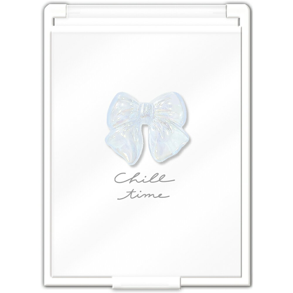 クーリア リボンコスメ・Sサイズミラー オーロラ/ホワイト