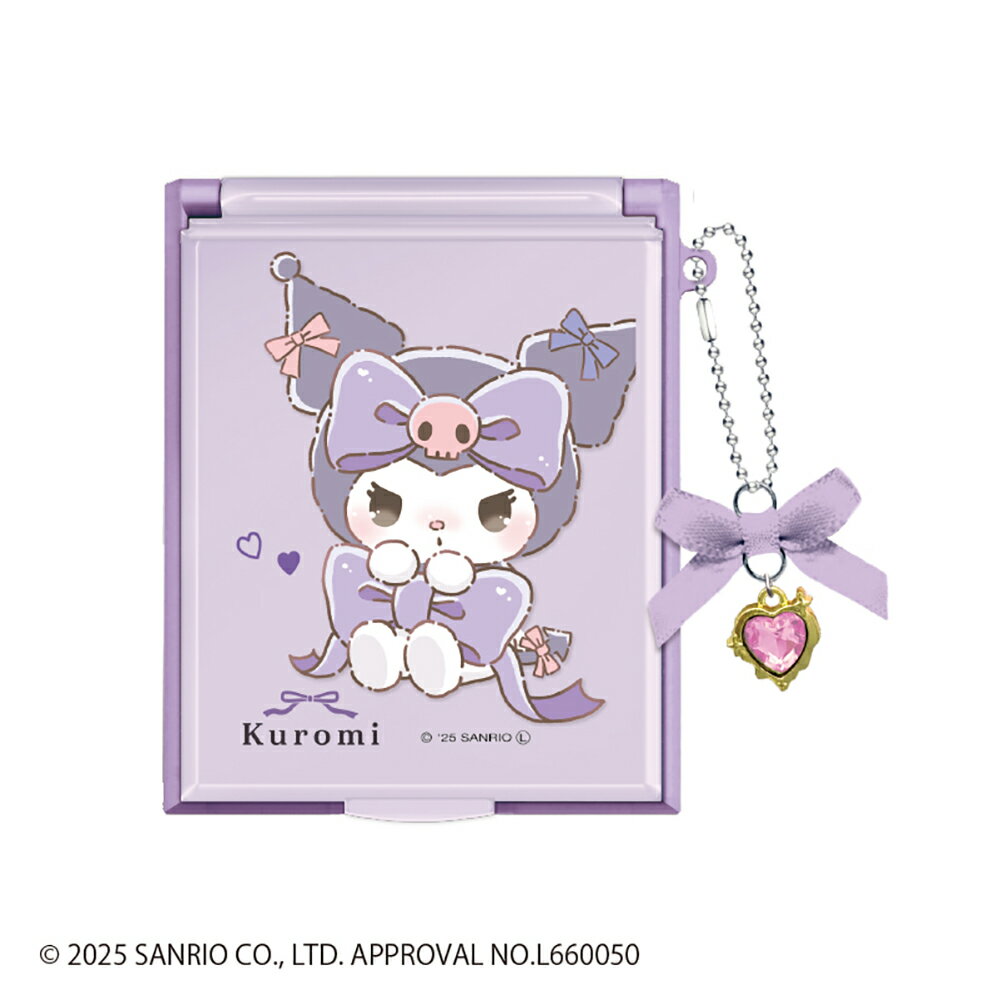 クロミ リボンチャーム付Mサイズミラー/クロミ