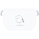 シマエナガ 巾着 ランチ巾着 ミリミリ 収納力が高い ポリエステル 持ち運びやすい お弁当 メラミンカップ 歯磨きセット ギフト プレゼント かわいい 可愛い ...