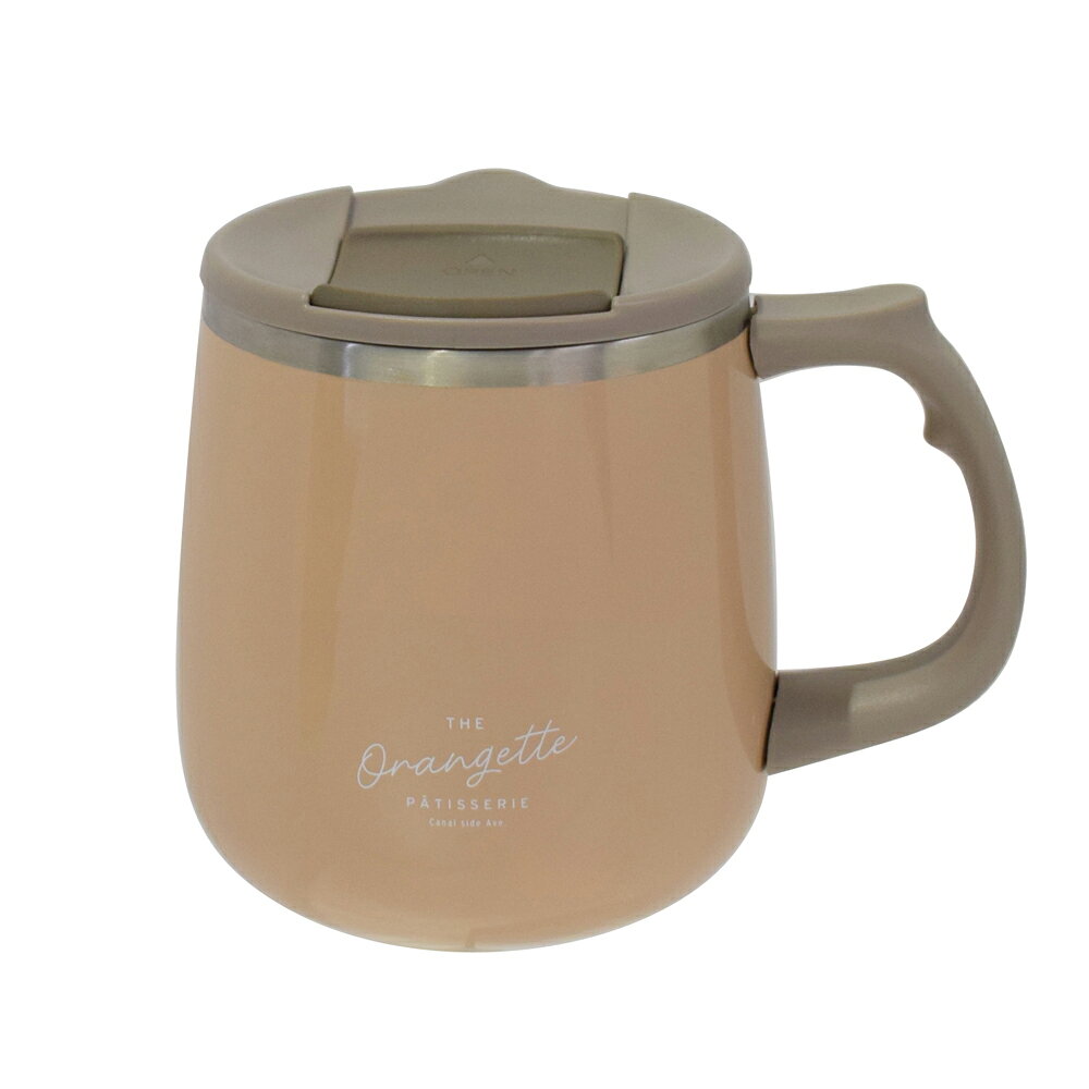 【期間限定！4/15まで10%OFF！】オランジェット ステンレスサーモマグカップ マグカップ 保冷 保温 ステンレス 400ml 真空二重構造 蓋付き 持ちやすい 自宅 職場 ランチ ギフト プレゼント かわいい 可愛い おしゃれ ピンク