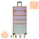 3560円OFFクーポン プロ仕様 メイク ボックス コスメボックス メイクブラシ入れ 旅行用 化粧品 収納 ネイル 化粧品収納ケース ハンドル付き ローリング...