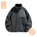 メンズ ボアジャケット レディース ボアコート アウター ボアブルゾン もこもこ 防寒コート カジュアル 冬服 ゆったり アウトドア 暖かい フリースジャケット 体型カバー 男女兼用 もこもこ 大きいサイズ ジャンパー XFDGZ(4)