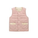 300円OFFクーポン キッズ コート 女の子 男の子 ベスト 袖なし ノーカラー アウター 子供 上着 赤ちゃん 可愛い あったか ボタン 柔らか カジュアル...
