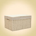 750円OFFクーポン バスケット かごバスケット ナチュラル 収納 ふた付き かご カゴ バスケット 荷物入れ 和風 アジアン ピクニック キッチン収納 玄関...