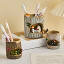 350円OFFクーポン カントリー おきもの 小物収納 ペンホルダー 鉛筆立て エレガント 美術工芸 装飾品 インテリア雑貨 えんぎものの置物 オフェス用品 卓...