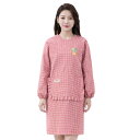 350円OFFクーポン 割烹着 おしゃれ 防水 かわいい エプロン レディース 女性 チェック 綿 かっぽう着 保育士 長袖 大きいサイズ オシャレ 通気 袖付...