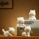 750円OFFクーポン 猫 置物 インテリアオブジェ かわいい 置物クラフト 猫雑貨 猫グッズ おしゃれ ねこ 置き物 セラミック ホワイト ミニチュア 仔猫 ...