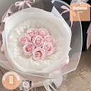 500円OFFクーポン ソープフラワー シャボンフラワー 花束 卒業式 造花 母の日 誕生日 敬老の日 バラ 8本 女性 ブーケ プレゼント 結婚祝い 退職 送...
