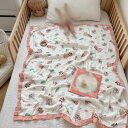500円OFFクーポン 抗菌 タオルケット 肌掛け布団 薄掛け 春夏向き ガーゼケット 4重ガーゼ キルトケット パンダ柄 ひざ掛け リバーシブル 洗濯可 防ダ...